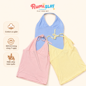 ÁO HAI DÂY CỔ YẾM PASTEL